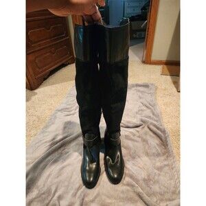 Marc Fisher Women's Editer Calf Over the Knee Boots Black US 6.5M